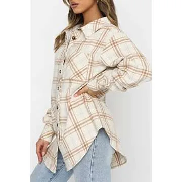 Stylish CHYRII Women's Flannel Shacket for Fall Fashion