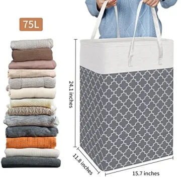 HomeHacks Collapsible Waterproof Laundry Baskets 2-Pack
