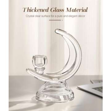 Kssiaz Glass Candle Holder for Elegant Dining and Decor