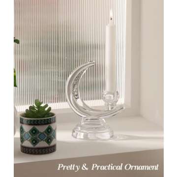 Kssiaz Glass Candle Holder for Elegant Dining and Decor