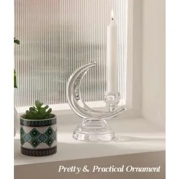 Kssiaz Glass Candle Holder for Elegant Dining and Decor