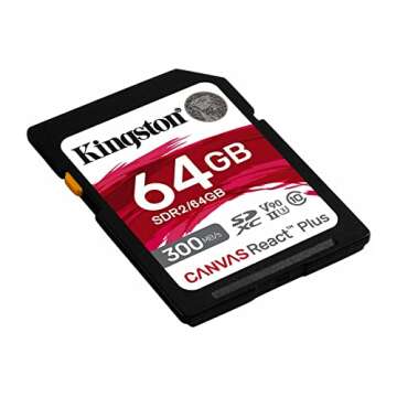 Kingston 64GB Canvas React Plus SD Card up to 300MB/s