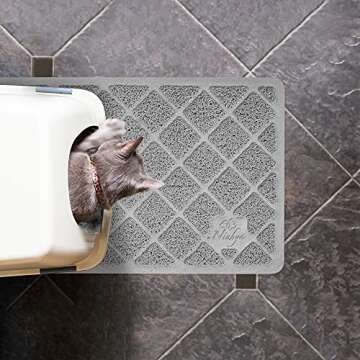 Niubya Premium Cat Litter Mat, Litter Box Mat with Non-slip and Waterproof Backing, Litter Trapping ...