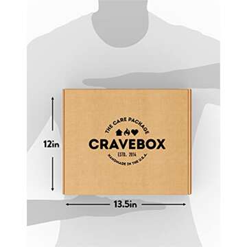 CRAVEBOX Snacks Variety Pack for Adults (65 Count) Valentines Day Candy Cookies Chips Care Package - Gifts for Men Birthday Boys Guys Girls Women - Snack Box for Kids