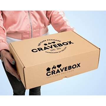 CRAVEBOX Snacks Variety Pack for Adults (65 Count) Valentines Day Candy Cookies Chips Care Package - Gifts for Men Birthday Boys Guys Girls Women - Snack Box for Kids