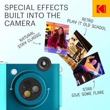 KODAK Smile+ 2-in-1 Digital Instant Print Camera & Wireless Bluetooth Photo Printer - 10MP, Special-...