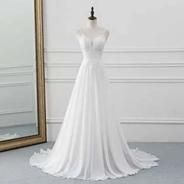 Beach Vintage A-Line Wedding Dress for Brides 2020