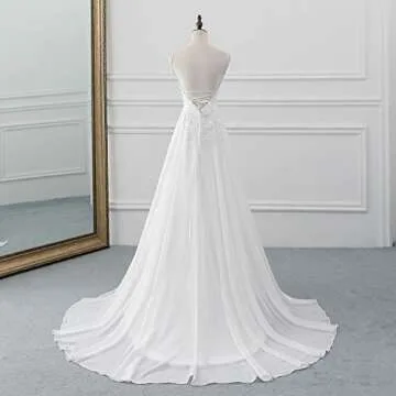 Beach Vintage A-Line Wedding Dress for Brides 2020