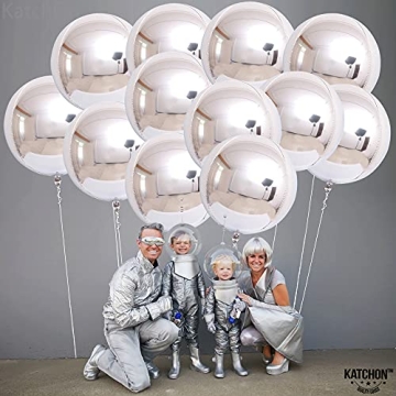 KatchOn Silver Mylar Balloons - 22 Inch Elegance for Any Event