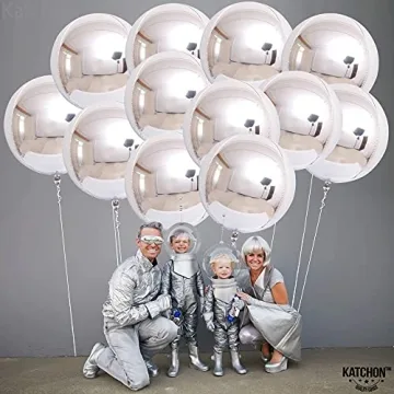 KatchOn Silver Mylar Balloons - 22 Inch Elegance for Any Event