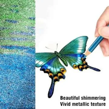 LBW 72 Metallic Colored Pencils for Adult Coloring, Soft Core Coloring Pencils with Vibrant Color, Ideal for Artists Drawing Blending Sketching
