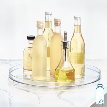 iDesign Recycled Plastic Lazy Susan Organizer Clear