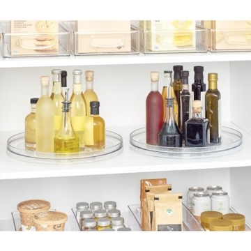 iDesign Recycled Plastic Lazy Susan Organizer Clear