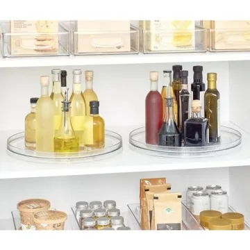 iDesign Recycled Plastic Lazy Susan Organizer Clear