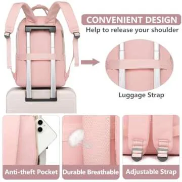 Stylish BAGSWAN 15.6 Inch Laptop Backpack for Women