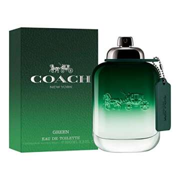 Coach Green Eau de Toilette - Long Lasting Fragrance with notes of Kiwi, Rosemary Essence & Crystal ...