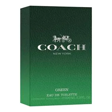 Coach Green Eau de Toilette - Long Lasting Fragrance with notes of Kiwi, Rosemary Essence & Crystal Moss - Fruity & Green - 3.3 fl. oz.