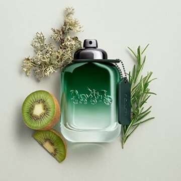 Coach Green Eau de Toilette - Long Lasting Fragrance with notes of Kiwi, Rosemary Essence & Crystal Moss - Fruity & Green - 3.3 fl. oz.