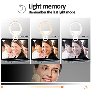 XINBAOHONG Clip-On Ring Light for Video Conferencing