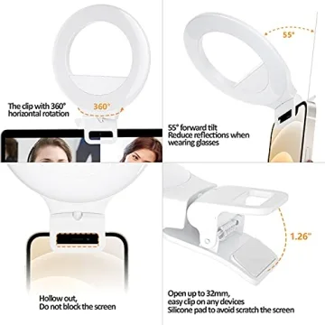 XINBAOHONG Clip-On Ring Light for Video Conferencing