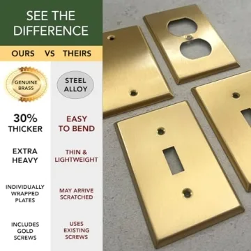 Rio Salto Gold Light Switch Covers | Elegance For Your Home