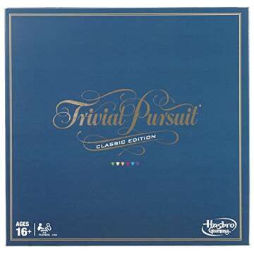 Trivial Pursuit Classic Edition Board Game for Adults and Teens Ages 16 and Up, Trivia Game for 2-6 Players