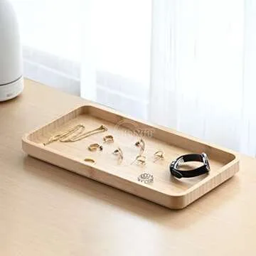 JOYIT Bamboo Tray - Stylish Bathroom & Vanity Organizer