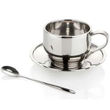 Jasni Stainless Steel Coffee Mugs Set for Tea Lovers