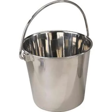 ProSelect Heavy Duty Stainless Steel Pails — Durable Pails for Kennels and Farms - 6", 2-Quart