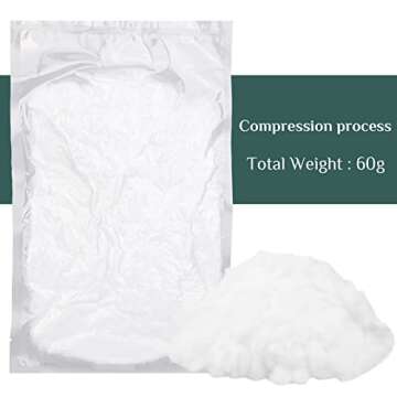 LOKUNN 60g/2.12oz Polyester Fiber, Polyester Fiber Fill, Pillow Stuffing, Stuffing Stuffed Animal, C...