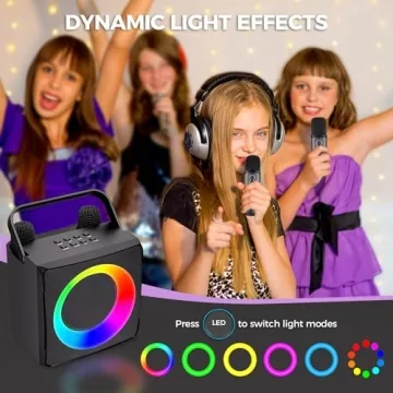 Verkstar Portable Karaoke Machine with Bluetooth & Mics Storage