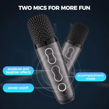 Verkstar Portable Karaoke Machine with Bluetooth & Mics Storage