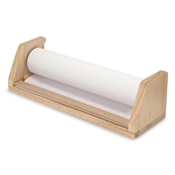 Wooden Tabletop Paper Roll Dispenser for Kids