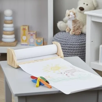 Wooden Tabletop Paper Roll Dispenser for Kids