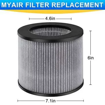 My-air Filter Replacement for Bissell MYair Personal Air-purifier Filter 2780 2780A 2780P 2780B 27809, Replacement Filter 2801 (2 PACK)