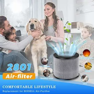 My-air Filter Replacement for Bissell MYair Personal Air-purifier Filter 2780 2780A 2780P 2780B 27809, Replacement Filter 2801 (2 PACK)