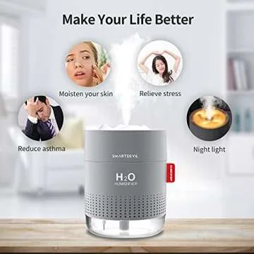 SmartDevil 500ml Quiet Humidifier with Night Light