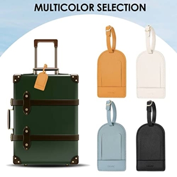GELVTIC Faux Leather Luggage Tags Privacy Protection Vegan