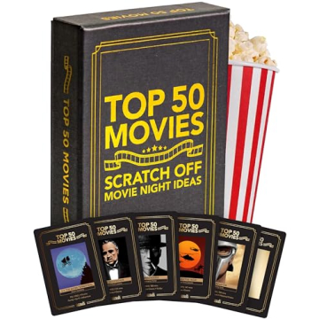 Premium Movie Night Scratch Off Cards - Fun Gifts for Movie Lovers