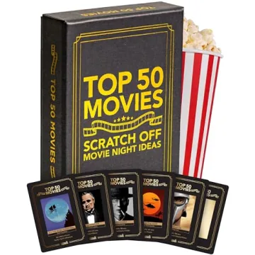 Premium Movie Night Scratch Off Cards - Fun Gifts for Movie Lovers