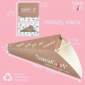 SaniGirl Disposable Sanitary Pee Funnels | Girls Neatly Stand to Pee | Women Girls Toddler Urinal | Combo Pack Two Sizes Female Urination Device | Girls Travel Potty My Little Helper (20 Count)