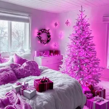 JMEXSUSS Connectable 100 LED Pink String Lights Indoor Outdoor