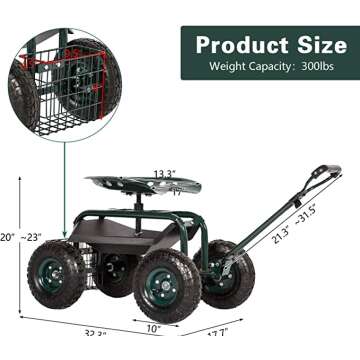 Rolling Peach Garden Planter for Easy Planting