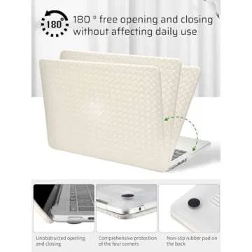 Seorsok Compatible for MacBook Pro 14 inch Case 2024-2021 M4 M3 Pro/Max A3112 A3185 A3401 A2918 A2992 M2 A2779 M1 A2442,Elegant Plastic Hard Shell Case with Keyboard Cover,Beige Tartan PVC Leather