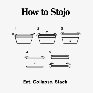 STOJO Collapsible Bowl 36oz - Perfect for Travel & Meal Prep