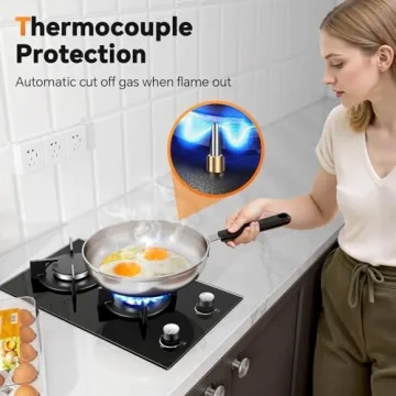 Elegant 12 Inch Gas Stove 2 Burner Cooktop for All Cooking Needs