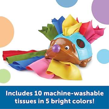Learning Resources Spike The Fine Motor Hedgehog Tissue Pal, 11 Pieces, Ages 18 Months+, Learning To...