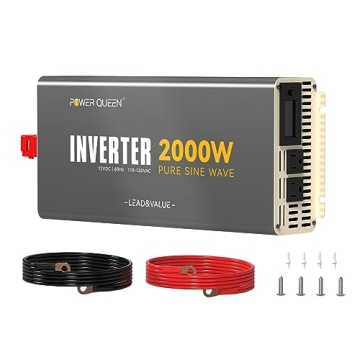 Power Queen 2000W Pure Sine Wave Inverter for Home, RV, and Off-Grid Power