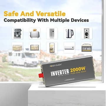 Power Queen 2000W Pure Sine Wave Inverter for All Needs