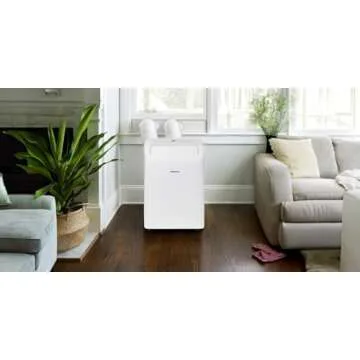Hisense 8,000 BTU 350 Sq Ft Dual Hose Portable Air Conditioner with Inverter & Wi-Fi, 3-in-1 Cool, D...